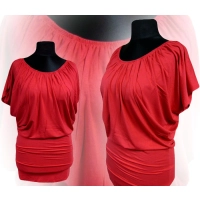 Sukienka Daniela - nietoperz z mocno marszczonym dekoltem